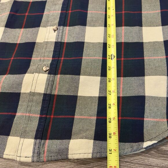 Walt Disney World Vintage Mickey Mouse Button Down Shirt Men's L Tartan Plaid - Picture 8 of 10